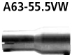 Bastuck Adapter Endschalldämpfer auf Serienanlage auf Ø 55.5 mm Opel Typ: Zafira II