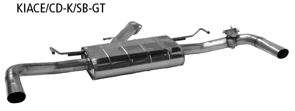 Bastuck Endschalldämpfer mit Einfach-Endrohr 1x Ø 63 mm LH+RH für Kia ProCeed CD GT 1.6 T-GDI ab Baujahr 2019-