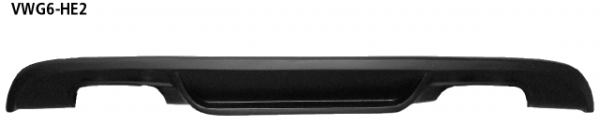 Bastuck Heckschürzeneinsatz, mit Auschnitt für 2 x Doppel-Endrohr, schwarz matt, lackierfähig Golf 6 GTI