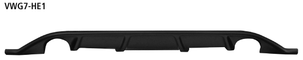 Bastuck Heckschürzen-Einsatz, mit Auschnitt für 2 x Einfach-Endrohr, Schwarz matt, lackierfähig für VW Golf 7 1.2 TSI 63 KW/ 77 KW (Fahrzeuge mit Verbundlenkerachse)