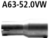 Bastuck Adapter Endschalldämpfer auf Serienanlage auf auf Ø 52.0 mm BMW Typ: 316i / 318i / 320i Compact