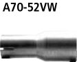 Bastuck 70 mm Adapter Endschalldämpfer auf Serienanlage auf Ø 52.0 mm