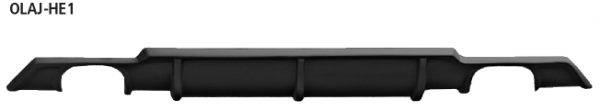Bastuck Heckschürzenansatz mit Ausschnitt für 2 x Einfach-Endrohr LH + RH Schwarz matt, lackierfähig Opel Astra J Turbo Diesel