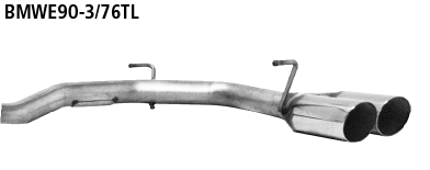 Bastuck Endrohrsatz mit Doppel-Endrohr RH 2 x Ø 76 mm 20° schräg geschnitten für BMW 325d / 330d Coupé(E92), Cabrio (E93)