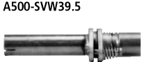 Bastuck Adapter Komplettanlage auf Serie Kupplungsteil auf Innen Ø 39.5mm Volkswagen Typ: Polo 1,2,3