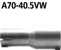 Bastuck Adapter Endschalldämpfer auf Serie auf Ø 40.5 mm für Peugeot 208 Benziner (ohne Turbo)