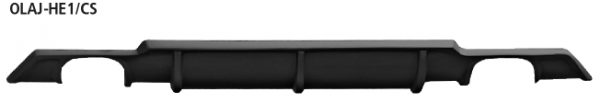 Bastuck Heckschürzenansatz mit Ausschnitt für 2 x Einfach-Endrohr LH + RH Carbon Style für Opel Astra J Benziner (außer Caravan)