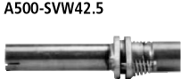 Bastuck Adapter Komplettanlage auf Serie Kupplungsteil auf Außen Ø 42.5mm Volkswagen Typ: Polo 1,2,3