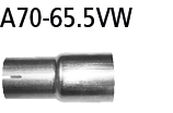 Bastuck Adapter Endschalldämpfer auf Serienanlage auf Ø 65.5 mm für Volvo V60 T6 (AWD) ab Bj. 2018-
