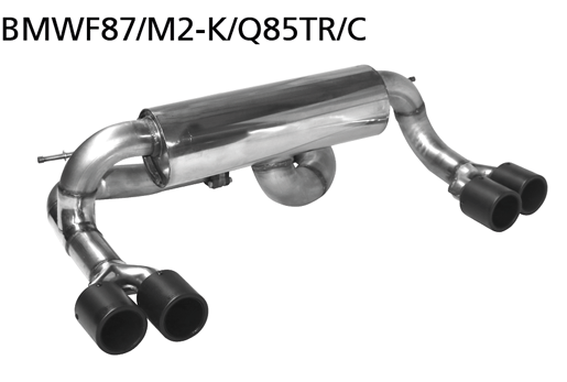Bastuck Endschalldämpfer mit Doppel-Endrohr Carbon 2 x Ø 85 mm LH + RH mit Abgasklappe für BMW M2 F87 ab Bj. 2015-