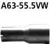 Bastuck Adapter Endschalldämpfer auf Serienanlage auf Ø 55.5 mm Mercedes Typ: SLK R170 Bj. 1996-2004
