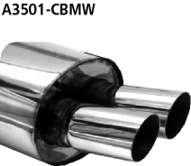 Bastuck Endschalldämpfer mit Doppel-Endrohr 2 x Ø 76 mm E36 BMW Typ: 316i / 318i Compact