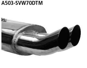 Bastuck Endschalldämpfer mit Doppel-Endrohr DTM 2 x Ø 70 mm Volkswagen Typ: Polo 1,2,3