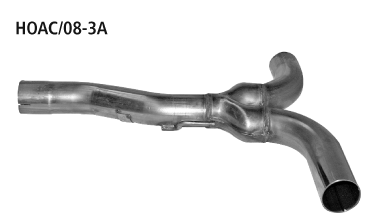 Bastuck Y-Verbindungsrohr für 2 Endschalldämpfer für Honda Accord CU1/CU2 ab Bj. 2008 (nicht Kombi)