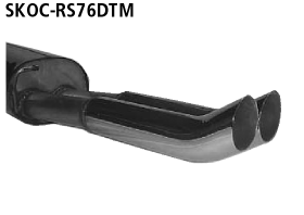 Bastuck Endschalldämpfer mit Doppel-Endrohr DTM 2 x Ø 76 mm (Octavia 1.8T RS) Skoda Typ: Octavia I inkl. RS