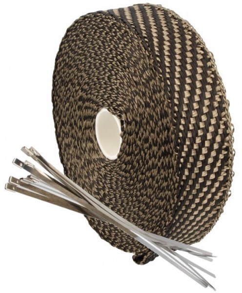 QSP Cobra Basalt Thermoband Set Breite 25 mm / Länge 15 m (inkl. Befestigungsbänder)