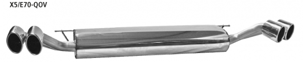Bastuck Endschalldämpfer mit Doppel-Endrohr Oval, 2x oval 110x70 mm LH + RH BMW Typ: X5 E70 3.0si / 3.0d / 3.0sd