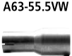Bastuck Adapter Endschalldämpfer auf Serienanlage auf auf Ø 55.5 mm BMW Typ: 316i / 318i / 320i Compact