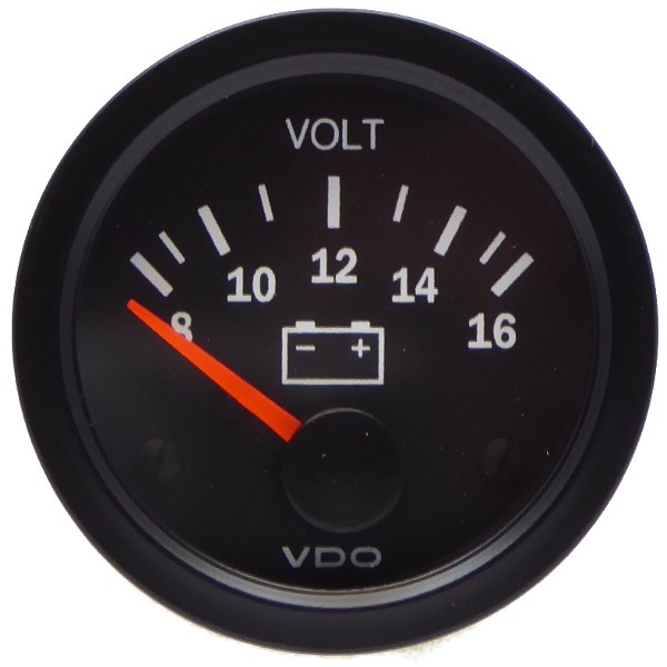 VDO Voltmeter d=52mm 8-16V