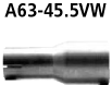 Bastuck Adapter Endschalldämpfer auf Serienanlage auf Ø 45.5 mm Opel Typ: Zafira II