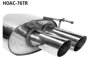 Bastuck Endschalldämpfer mit Doppel-Endrohr RH 2 x Ø 76 mm Honda Typ: Accord 1 ESD 2.0l Benziner nicht Kombi