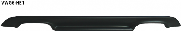Bastuck Heckschürzeneinsatz, mit Auschnitt für 2 x Doppel-Endrohr, schwarz matt, lackierfähig Golf 6 Turbo (nicht GTI)