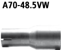 Bastuck Adapter Komplettanlage auf Serie auf Ø 48.5 mm für Kia Ceed + ProCeed GT Line 1.0l Turbo JD