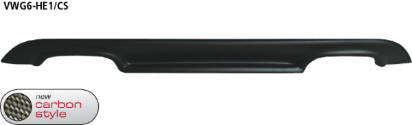 Bastuck Heckschürzen-Ansatz, mit Auschnitt für 2 x Doppel-Endrohr Carbon Style Golf 6 (1,6l FSI 75 KW)