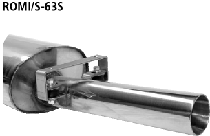Bastuck Endschalldämpfer mit Einfach-Endrohr mittig 1 x Ø 63 mm Rover Typ: Mini mit Kat Endrohr mittig