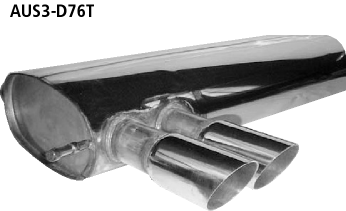 Bastuck Endschalldämpfer mit Doppel-Endrohr 2 x Ø 76 mm Audi Typ: A3 8L Quattro inkl. Diesel