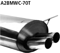 Bastuck Endschalldämpfer mit Doppel-Endrohr 2 x Ø 70 mm 318ti Compact BMW