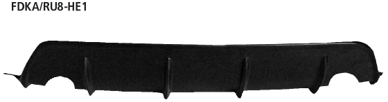 Bastuck Heckschürzenansatz, lackierfähig, für Einfach-Endrohr LH + RH KA Typ RU8 (ab Bj. 2009)