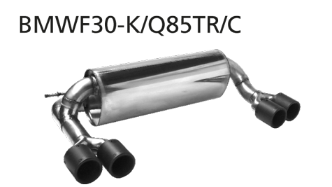 Bastuck Endschalldämpfer mit Abgasklappe und Doppel-Endrohr 2 x Ø 85 mm LH + RH Carbon für BMW 4er F32/F33/F36 2.0l Turbo (ohne Facelift) bis Bj. 2015
