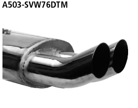 Bastuck Endschalldämpfer mit Doppel-Endrohr DTM 2 x Ø 76 mm Volkswagen Typ: Polo 1,2,3