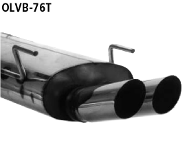 Bastuck Endschalldämpfer mit Doppel-Endrohr 2 x Ø 76 mm Opel Typ: Vectra B + Caravan mit EG Genehmigung