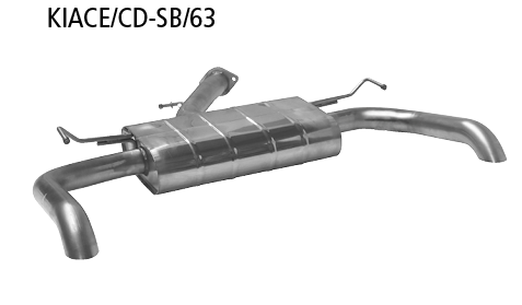 Bastuck Endschalldämpfer mit Einfach-Endrohr 1x Ø 63 mm LH+RH für Kia ProCeed GT-Line 1.0 T-GDI / 1.4 T-GDI ab Bj. 2019-