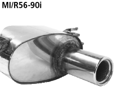 Bastuck Endschalldämpfer RH mit Einfach-Endrohr 1 x Ø 90 mm für BMW Mini R56 One / Cooper Diesel