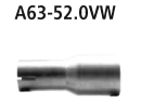 Bastuck Adapter zur Montage der Endschalldämpfer alleine auf Ø 52.0 mm für BMW 1er F20/F21 1.6l Turbo