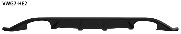 Bastuck Heckschürzen-Einsatz, mit Auschnitt für 2 x Doppel-Endrohr, Schwarz matt, lackierfähig für Golf 7 1.4l TSI 103 KW CPTA/Otto