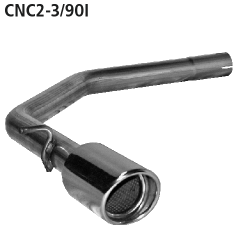 Bastuck Endrohrsatz mit Einfach-Endrohr LH 1x Ø 90 mm Citroen Typ: C2