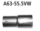 Bastuck Adapter Endschalldämpfer auf Serie bzw. Komplettanlage auf Katalysator auf Ø 55.5mm für Opel Adam S