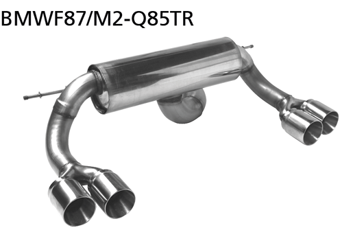 Bastuck Endschalldämpfer mit Doppel-Endrohr RACE 2 x Ø 85 mm LH + RH ohne Abgasklappe für BMW M2 F87 ab Bj. 2015-