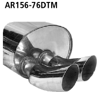 Bastuck Endschalldämpfer DTM mit Doppel-Endrohr 2 x Ø 76 mm Alfa Romeo Typ: GT 3.2l