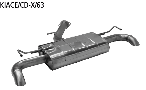 Bastuck Endschalldämpfer mit 1x Ausgang Ø 63 mm LH+RH für Kia Ceed CD GT-Line 1.0l T-GDI / 1.4l T-GDI ab Bj. 2019-
